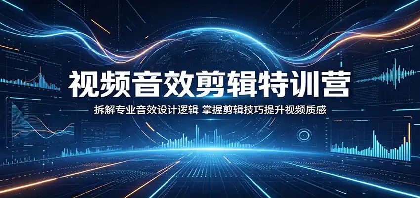 视频音效剪辑特训营：拆解专业音效设计逻辑，掌握剪辑技巧提升视频质感-汇课新知资源网