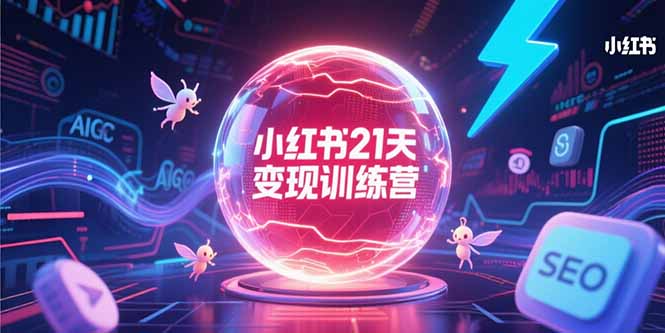 小红书21天变现训练营，AIGC工具高效应用，SEO优化核心技巧-汇课新知资源网
