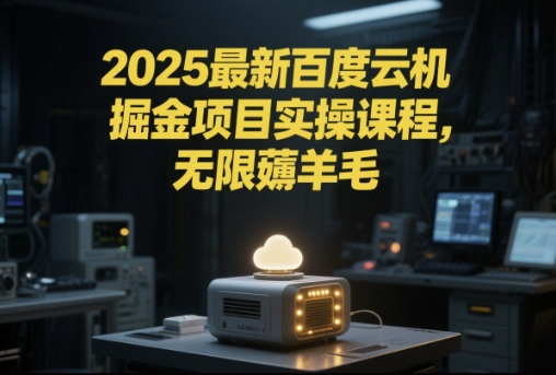 2025最新百度云机掘金项目实操课程单窗口保底5-10元月收益单窗口150+【揭秘】-汇课新知资源网