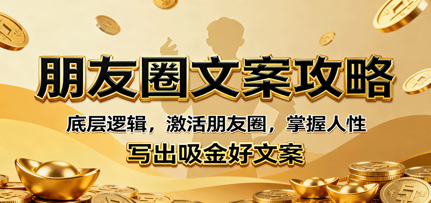 朋友圈文案攻略:底层逻辑,激活朋友圈,掌握人性,写出吸金好文案-汇课新知资源网