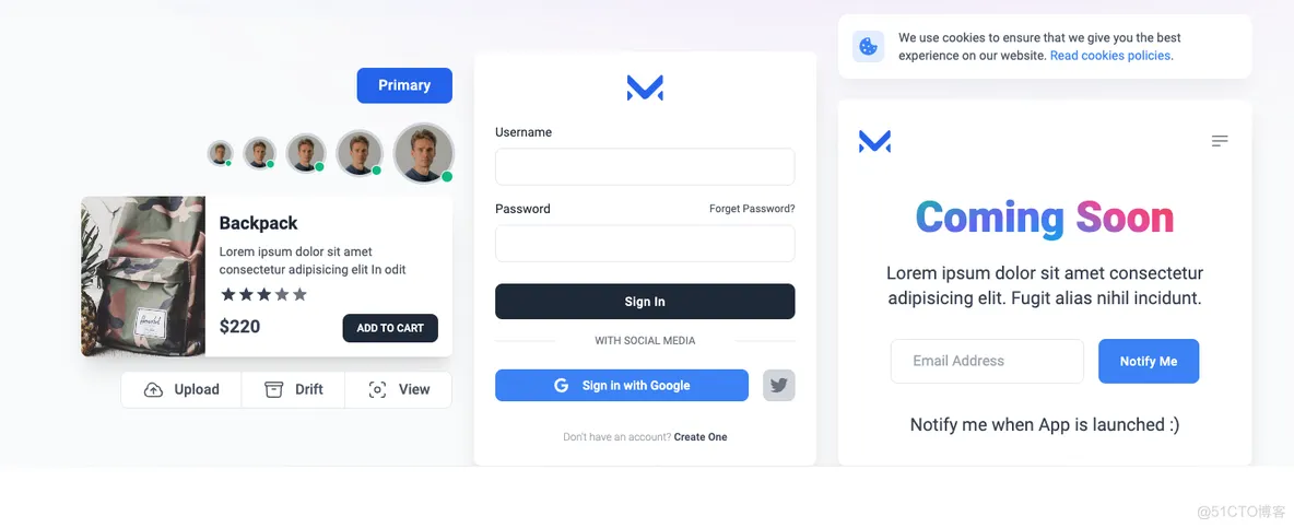 Meraki UI(基于Tailwind CSS构建的开源前端组件库)-汇课新知资源网