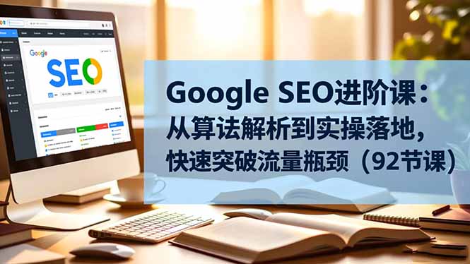 Google SEO进阶课:从算法解析到实操落地,快速突破流量瓶颈(92节课-汇课新知资源网