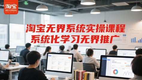淘宝无界系统实操课程，系统化学习无界推广-汇课新知资源网