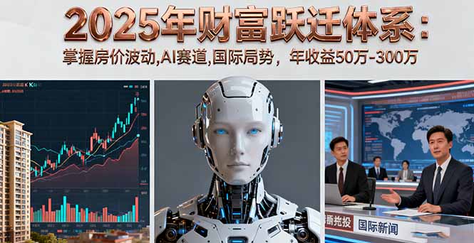 2025年财富跃迁体系：掌握房价波动,AI赛道,国际局势，年收益50万-300万-汇课新知资源网