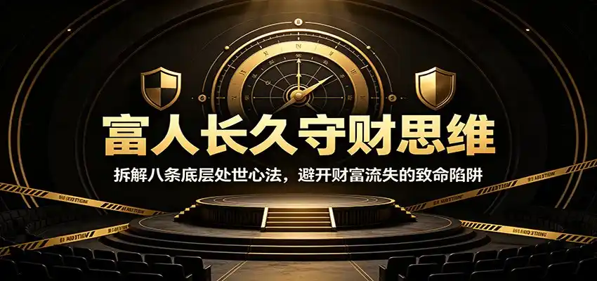 富人长久守财思维:拆解八条底层处世心法,避开财富流失的致命陷阱-汇课新知资源网