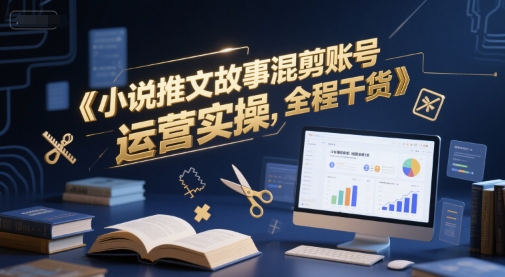小说推文故事混剪账号运营实操，全程干货-汇课新知资源网