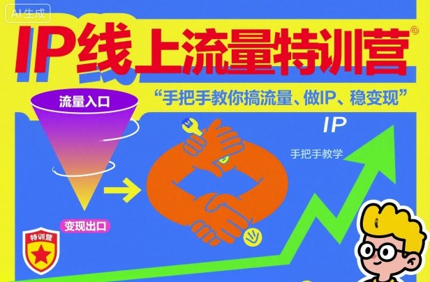IP线上流量特训营,手把手教你搞流量、做IP、稳变现-汇课新知资源网
