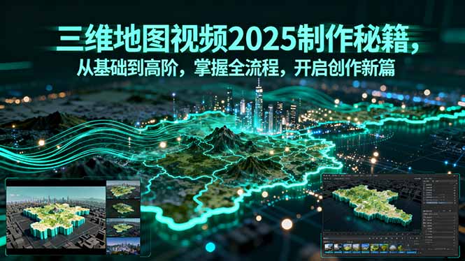 三维地图视频2025制作秘籍,从基础到高阶,掌握全流程,开启创作新篇-汇课新知资源网