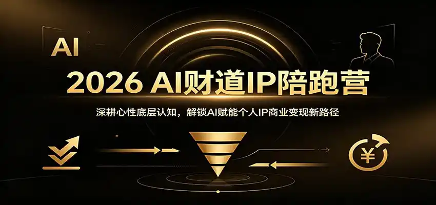2026 AI财道IP陪跑营:深耕心性底层认知,解锁AI赋能个人IP商业变现新路径-汇课新知资源网