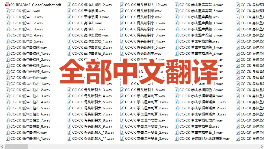 宝藏级别音效！2828种近身搏斗拳打脚踢音效素材，全部中文分类，免解压使用 Close Combat-汇课新知资源网