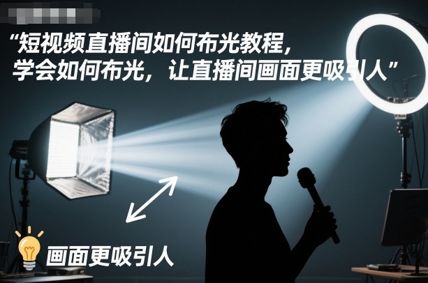 短视频直播间如何布光教程,学会如何布光,让直播间画面更吸引人-汇课新知资源网