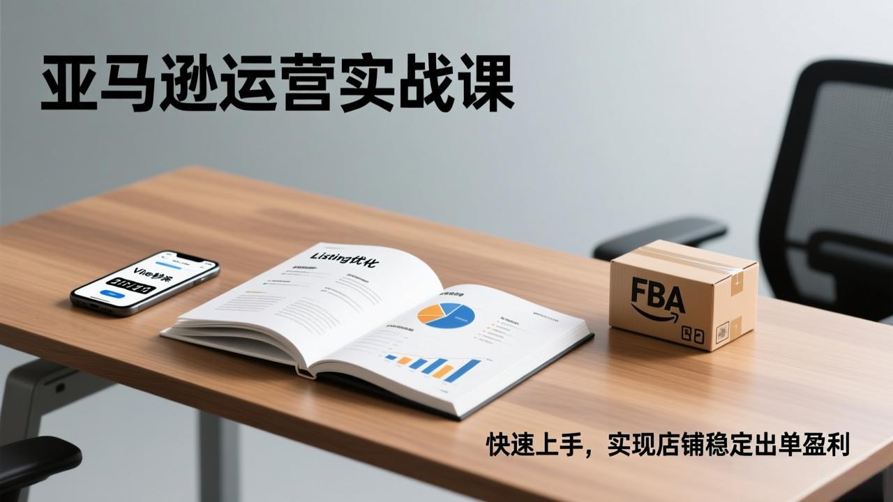 亚马逊运营实战课，Listing优化、Vine秒杀、FBA发货，快速上手，实现店铺稳定出单盈利-汇课新知资源网