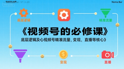 视频号的必修课，视频号的底层逻辑及核心视频号精准流量，变现，直播等核心-汇课新知资源网