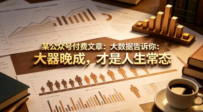 某公众号付费文章:大数据告诉你:大器晚成,才是人生常态-汇课新知资源网