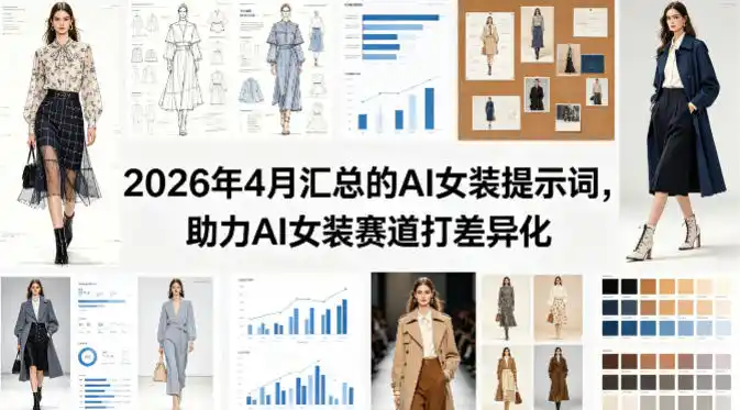 2026年4月汇总的AI女装提示词，助力AI女装赛道打差异化-汇课新知资源网