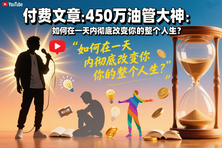 付费文章:450万油管大神:如何在一天内彻底改变你的整个人生?-汇课新知资源网