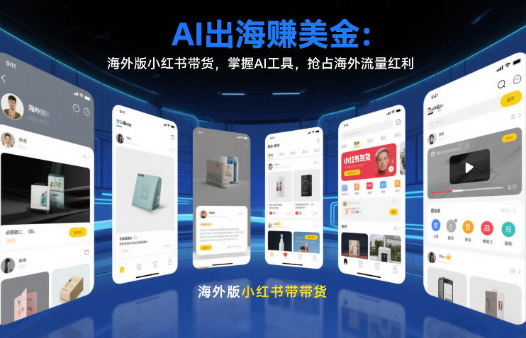 AI出海賺美金:海外版小红书带货,掌握AI工具,抢占海外流量红利(更新2026)-汇课新知资源网
