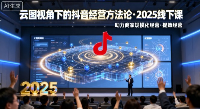 云图视角下的抖音经营方法论,2025线下课,助力商家规模化经营,提效经营(录音+字幕)-汇课新知资源网