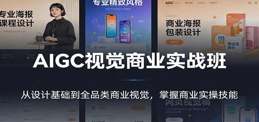 AIGC视觉商业实战班:从设计基础到全品类商业视觉,掌握商业实操技能-汇课新知资源网