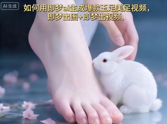 如何用即梦ai生成爆款玉足美足视频，即梦出图+即梦出视频，快速涨粉-汇课新知资源网