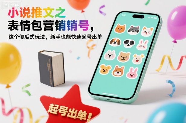 小说推文之表情包营销号，这个傻瓜式玩法，新手也能快速起号出单-汇课新知资源网