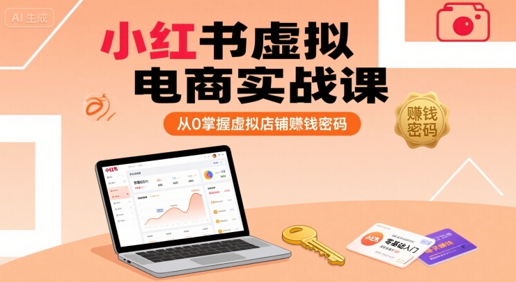 小红书虚拟电商实战课，从0掌握虚拟店铺賺钱密码-汇课新知资源网