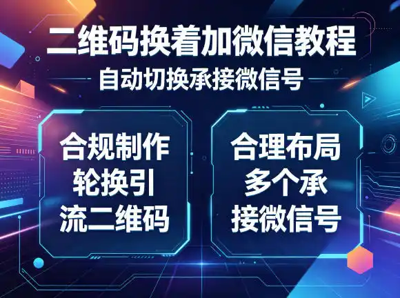 二维码换着加微信教程,自动切换承接微信号,合规制作轮换引流二维码,合理布局多个承接微信号-汇课新知资源网