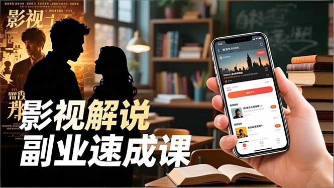 Tk影视解说副业速成课,软件安装、全流程实操、爆款预设,新手两周变现-汇课新知资源网