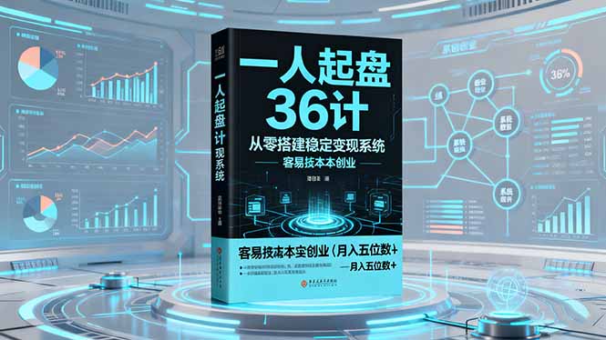 一人起盘36计：从零搭建稳定变现系统，实现低成本创业，月入五位数+-汇课新知资源网