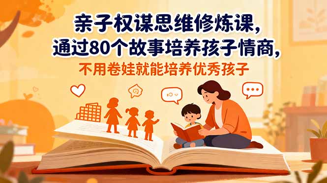 亲子权谋思维修炼课,通过80个故事培养孩子情商,不用卷娃就能培养优秀孩子-汇课新知资源网