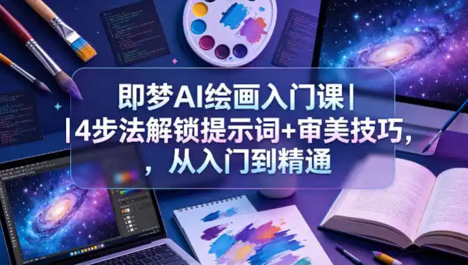 即梦AI绘画入门课|4步法解锁提示词+审美技巧,从入门到精通-汇课新知资源网