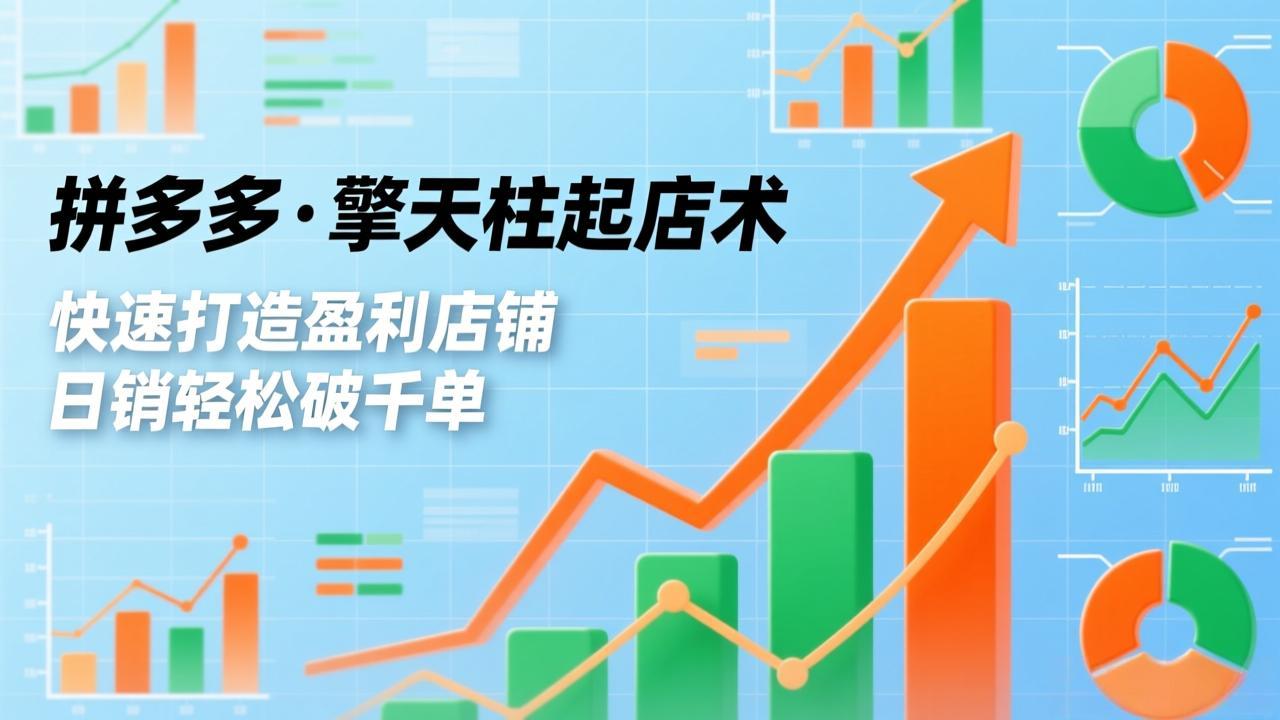 拼多多·擎天柱起店术，爆流布局、利润起飞、不断流，快速打造盈利店铺，日销破千单(更新-汇课新知资源网