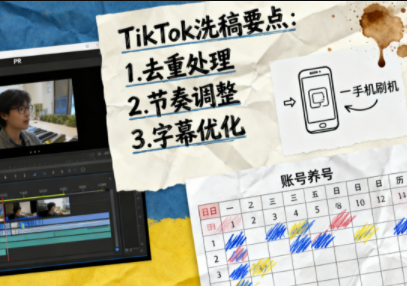 TikTok洗稿剪辑全流程课-汇课新知资源网