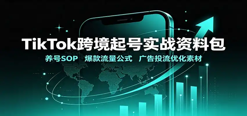 TikTok跨境起号实战资料包:养号SOP,爆款流量公式,广告投流优化素材-汇课新知资源网