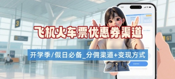 学生党必看！机票火车票优惠券申请渠道 + 项目打法，开学季节日速存-汇课新知资源网