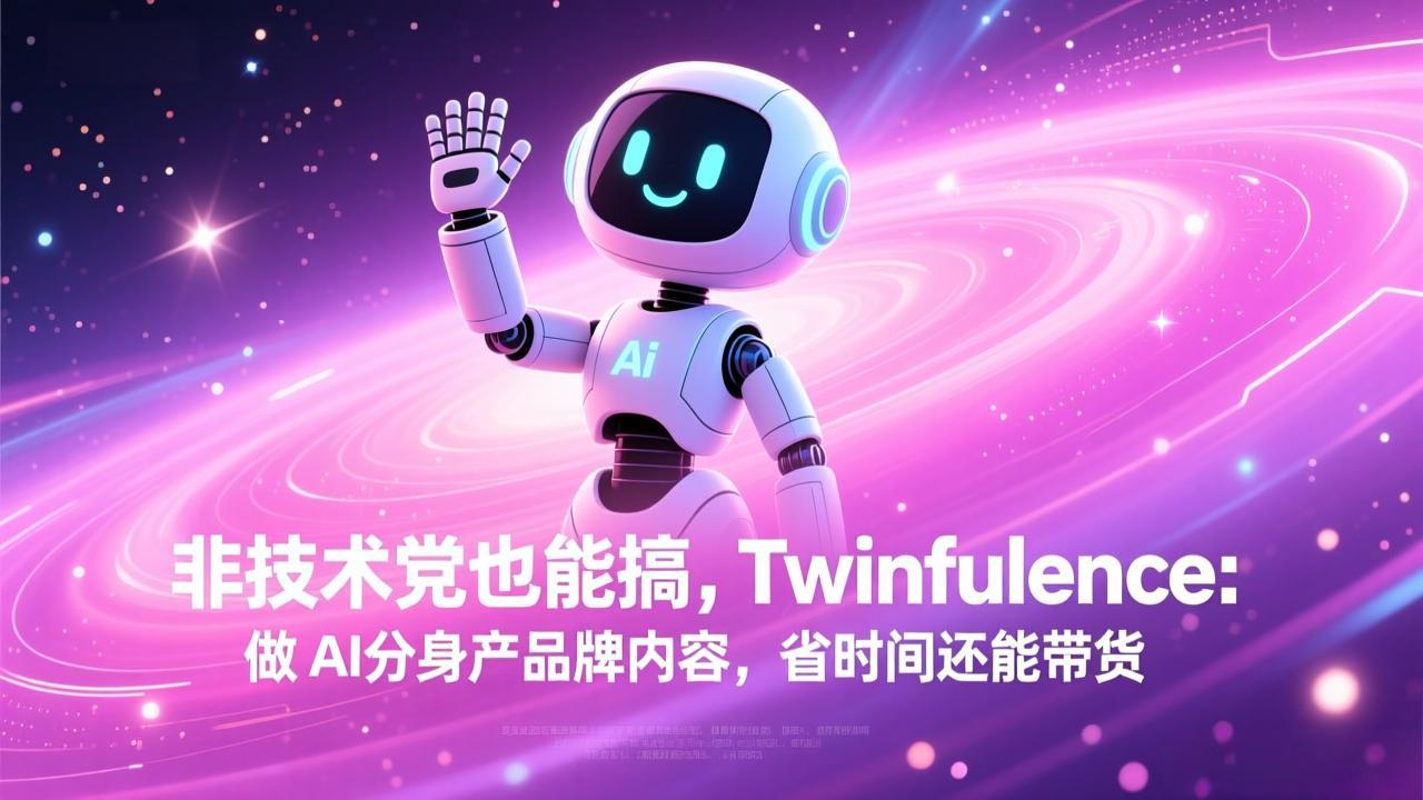 非技术党也能搞!Twinfluence:做 AI 分身产品牌内容,省时间还能带货-汇课新知资源网