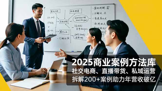 2025商业案例方法库，社交电商、直播带货、私域运营，拆解200+案例助力年营收破亿-汇课新知资源网