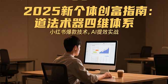 2025新个体创富指南：道法术器四维体系，小红书爆款技术，AI提效实战-汇课新知资源网