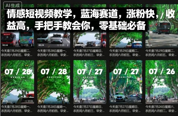 情感短视频教学,蓝海赛道,涨粉快,收益高,手把手教会你,零基础必备-汇课新知资源网