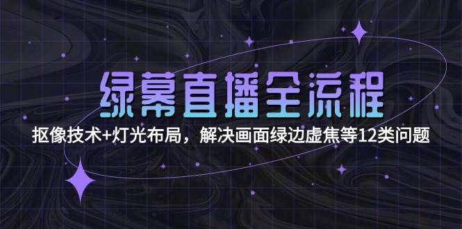 绿幕直播全流程：抠像技术+灯光布局，解决画面绿边虚焦等12类问题-汇课新知资源网