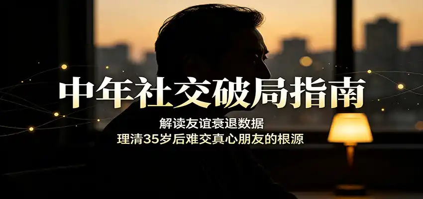 中年社交破局指南:解读友谊衰退数据,理清35岁后难交真心朋友的根源-汇课新知资源网