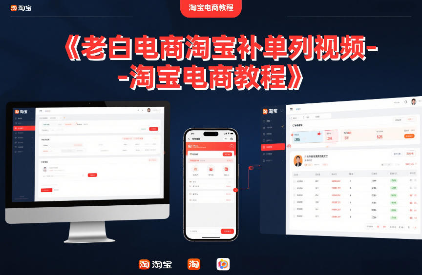 老白电商淘宝补单系列视频-淘宝电商教程-汇课新知资源网