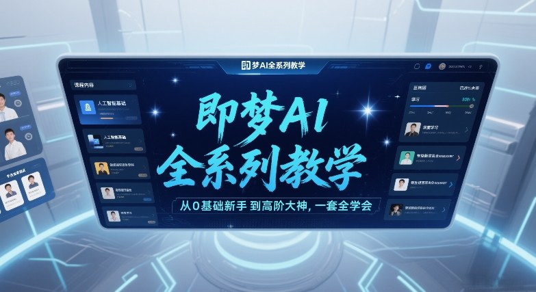 即梦AI全系列教学,从0基础新手到高阶大神,一套全学会-汇课新知资源网