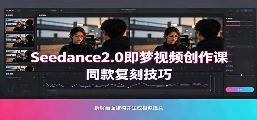 Seedance2.0即梦视频创作课:剧本式视频制作,同款复刻技巧,多行业案例落地教学-汇课新知资源网