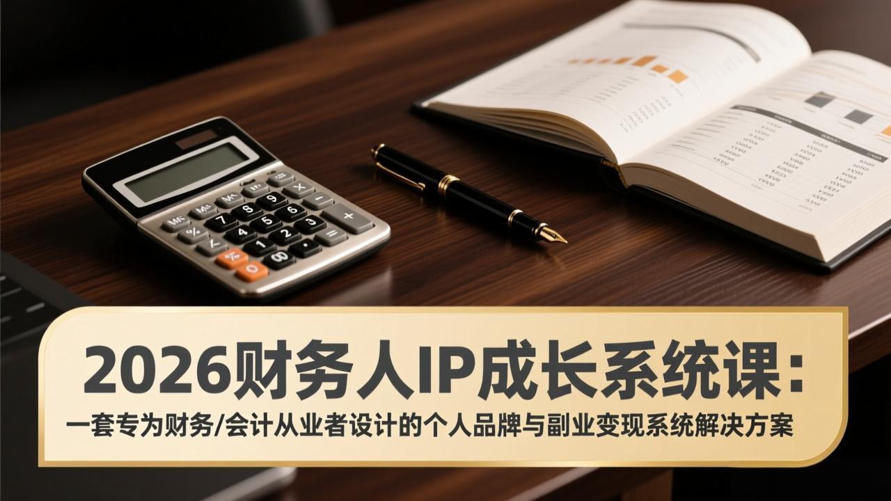 2026财务人IP成长系统课:一套专为财务/会计从业者设计的个人品牌与副业变现系统解决方案-汇课新知资源网