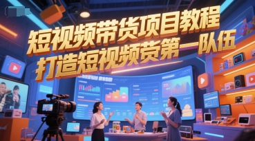 短视频带货项目教程，打造短视频带货第一队伍-汇课新知资源网