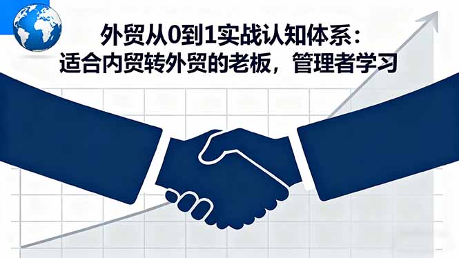外贸从0到1实战认知体系:适合内贸转外贸的老板,管理者学习-汇课新知资源网