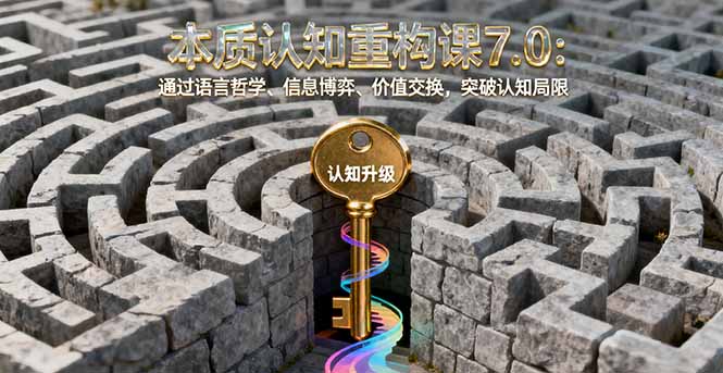 本质认知重构课7.0:通过语言哲学、信息博弈、价值交换,突破认知局限-汇课新知资源网