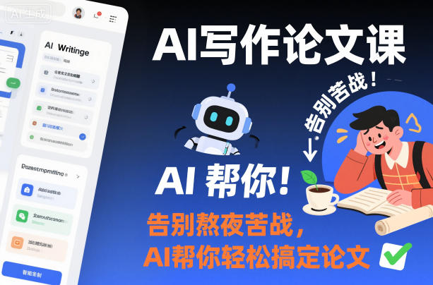 AI写作论文课,告别熬夜苦战,AI帮你轻松搞定论文-汇课新知资源网