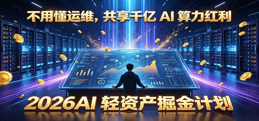 不用懂运维,共享千亿 AI 算力红利,2026AI 轻资产掘金计划-汇课新知资源网